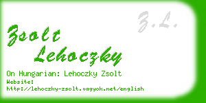 zsolt lehoczky business card